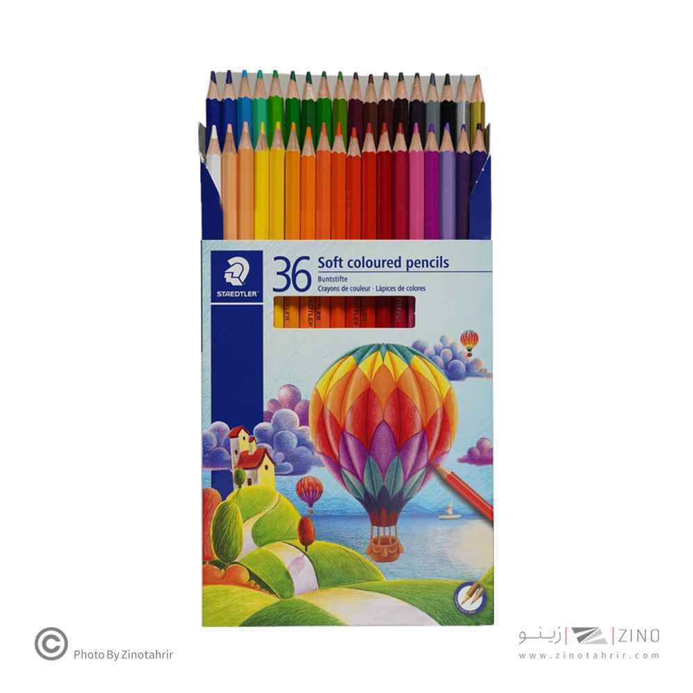 مداد رنگی36رنگ جعبه مقوایی سافت استدلرکد143 cd36 li