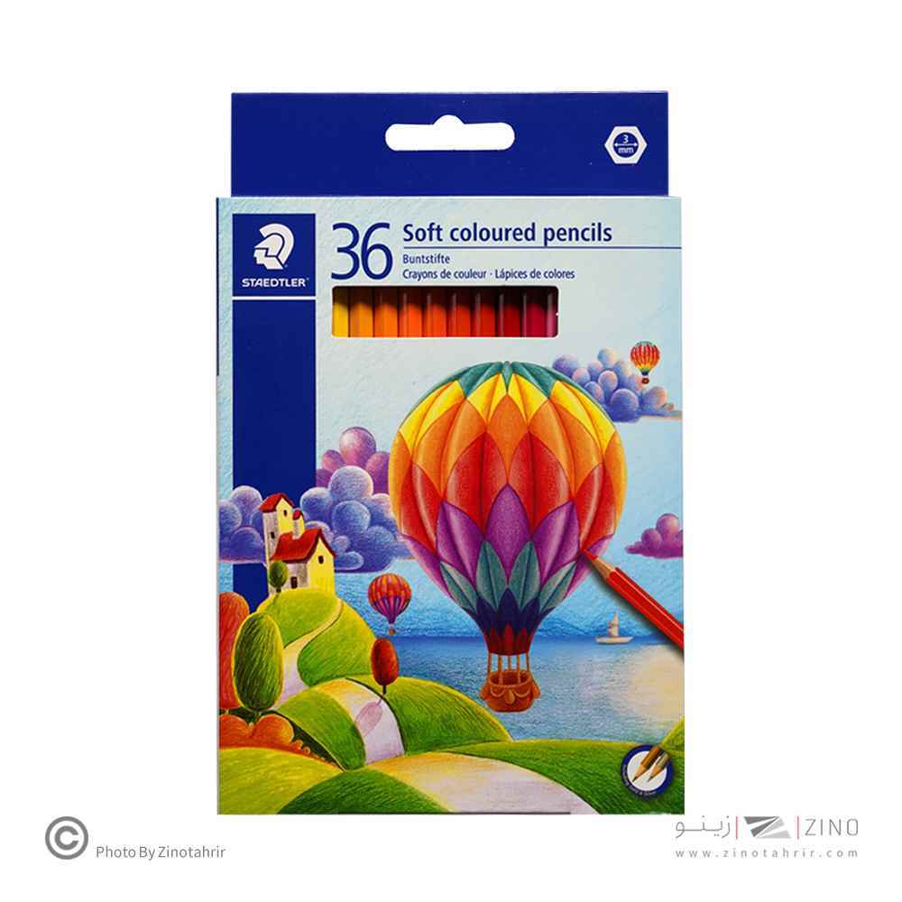مداد رنگی36رنگ جعبه مقوایی سافت استدلرکد143 cd36 li
