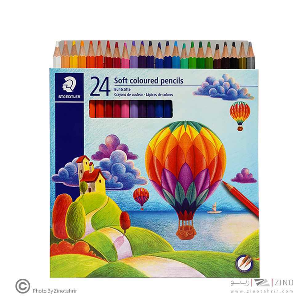 مدادرنگی24رنگ جعبه مقوایی سافت استدلرکد143 c24 li