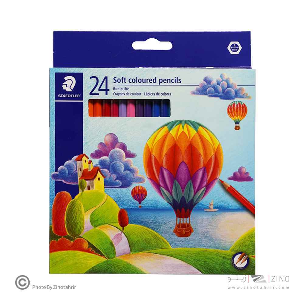مدادرنگی24رنگ جعبه مقوایی سافت استدلرکد143 c24 li