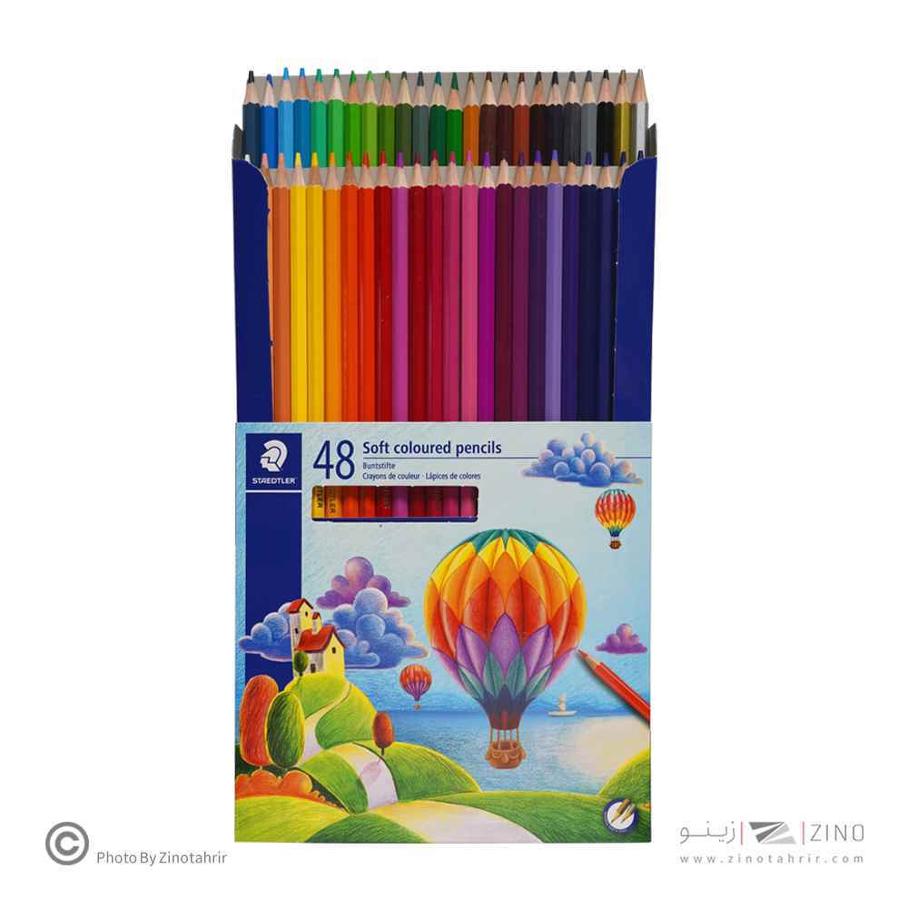 مدادرنگی48رنگ جعبه مقوایی سافت استدلرکد143c48lj