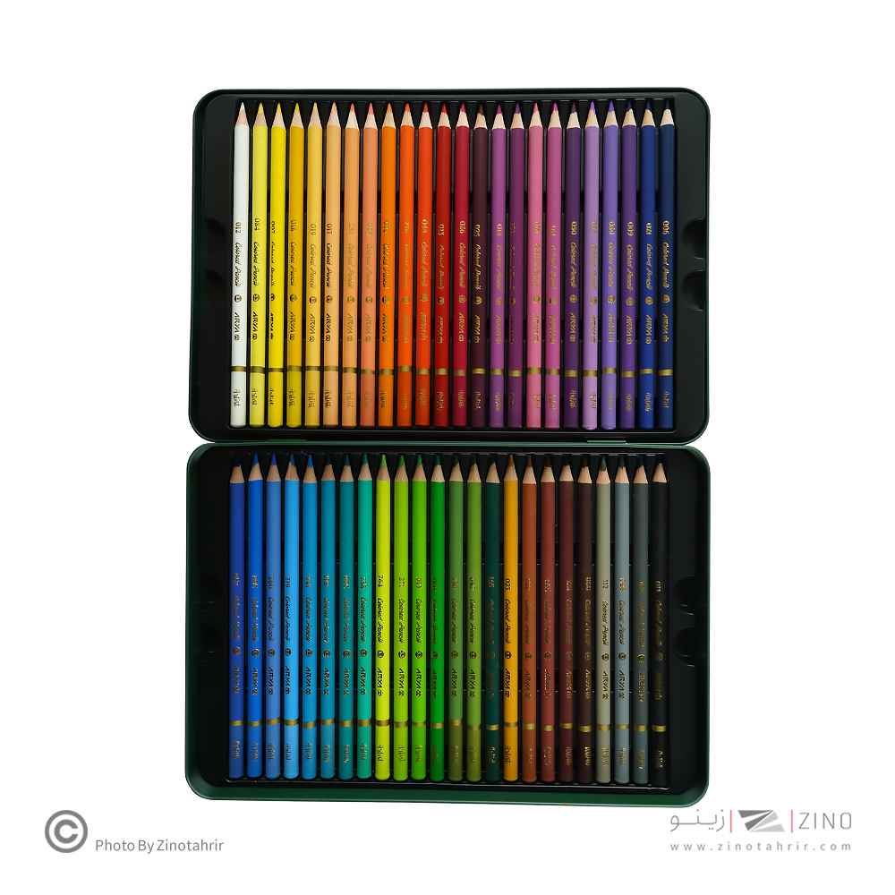 مداد رنگی48رنگ جعبه فلزی حرفه ای-آرتیست آریا کد3904-3933