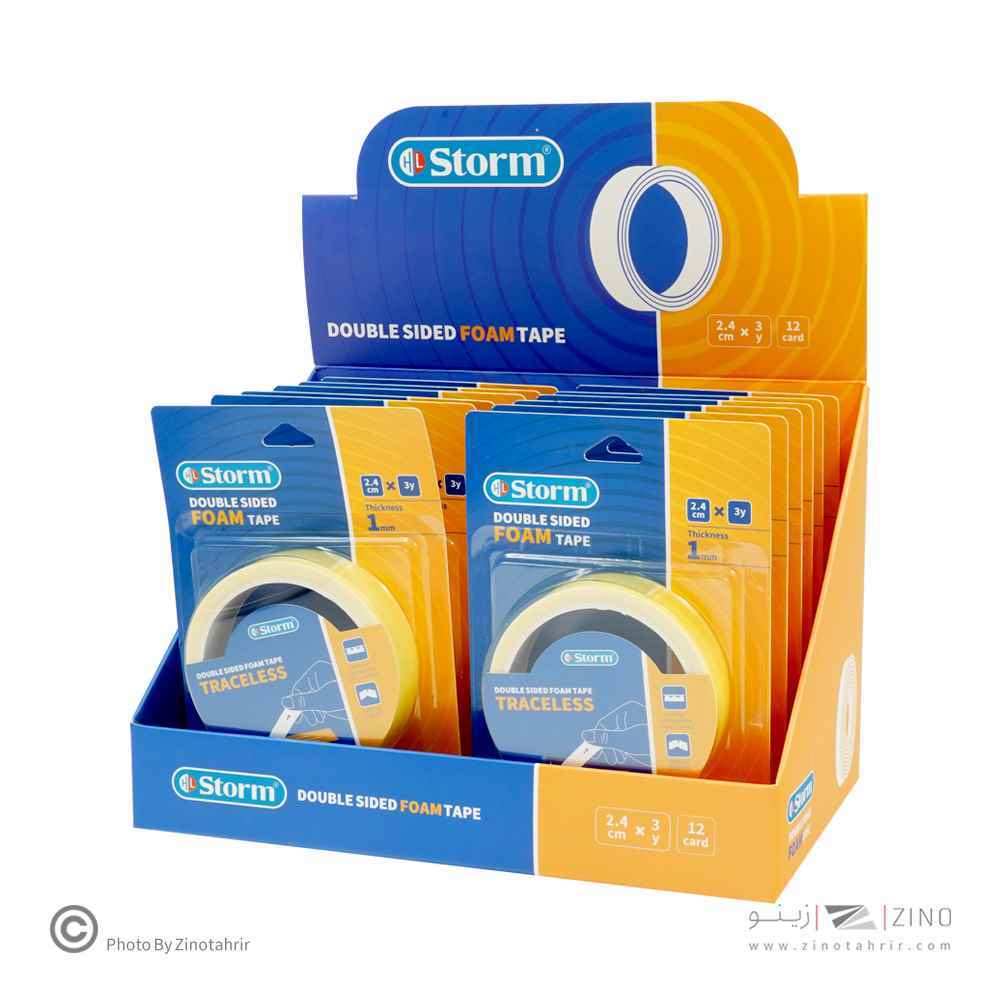 چسب دوطرفه1میل فوم2-4 سانت3یارد استورم کدhl-102338