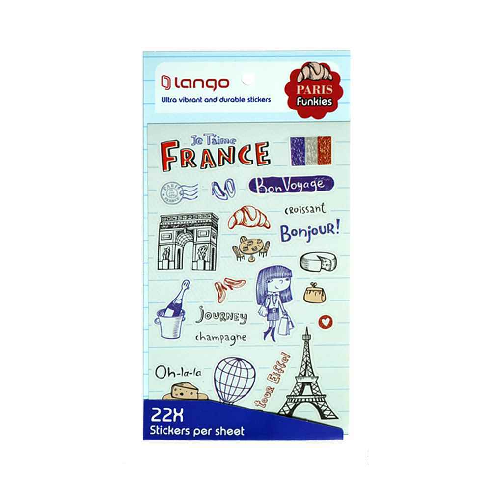 برچسب لانگو سری فانکیز طرح پاریس کدfu-025