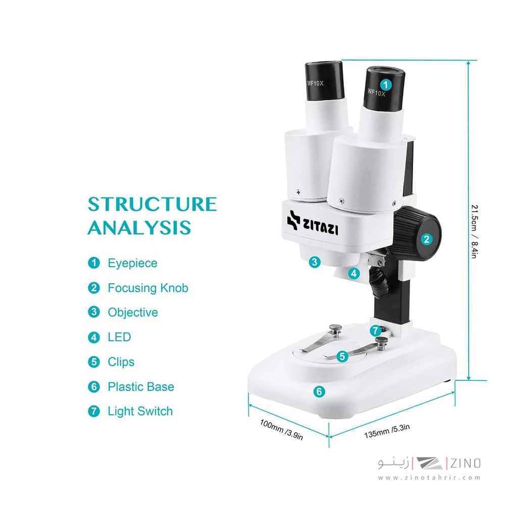 میکروسکوپ زیتازی دانش آموزی دوچشمی مدلbioloop x20