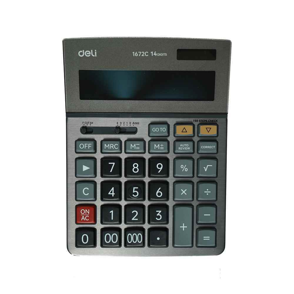 ماشین حساب رومیزی 3صفر14رقم دلی w1672c