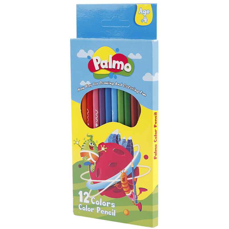 مداد رنگی 12 رنگ پالمو palmo no-3202