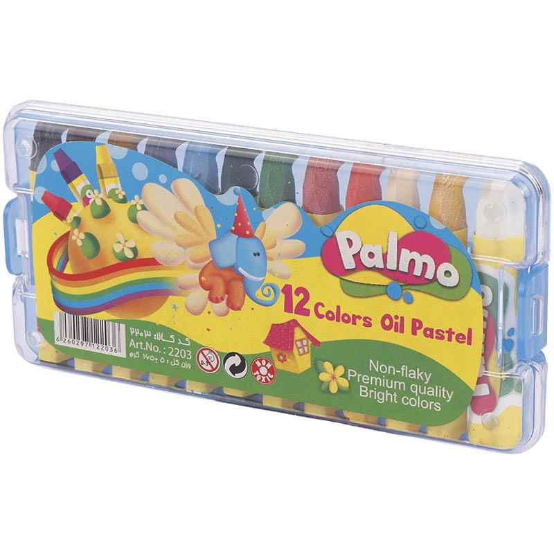 پاستل روغنی 12 رنگ پالمو palmo no-2203