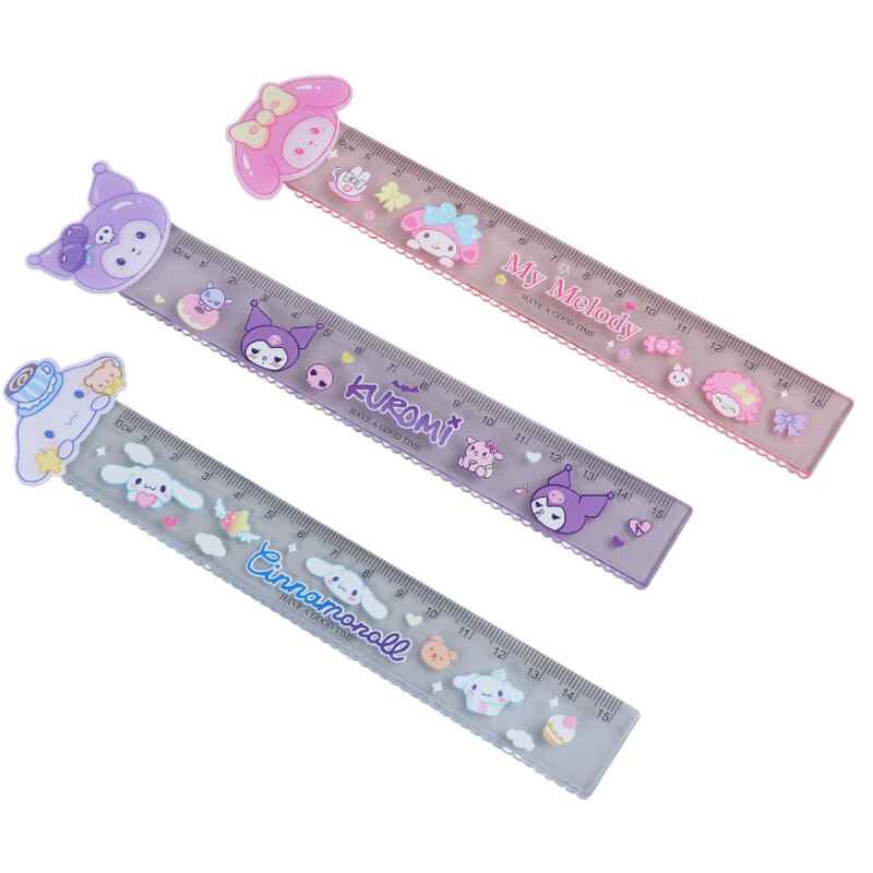 خط کش پلاستیکی طرح عروسکی lb-9525 15cm
