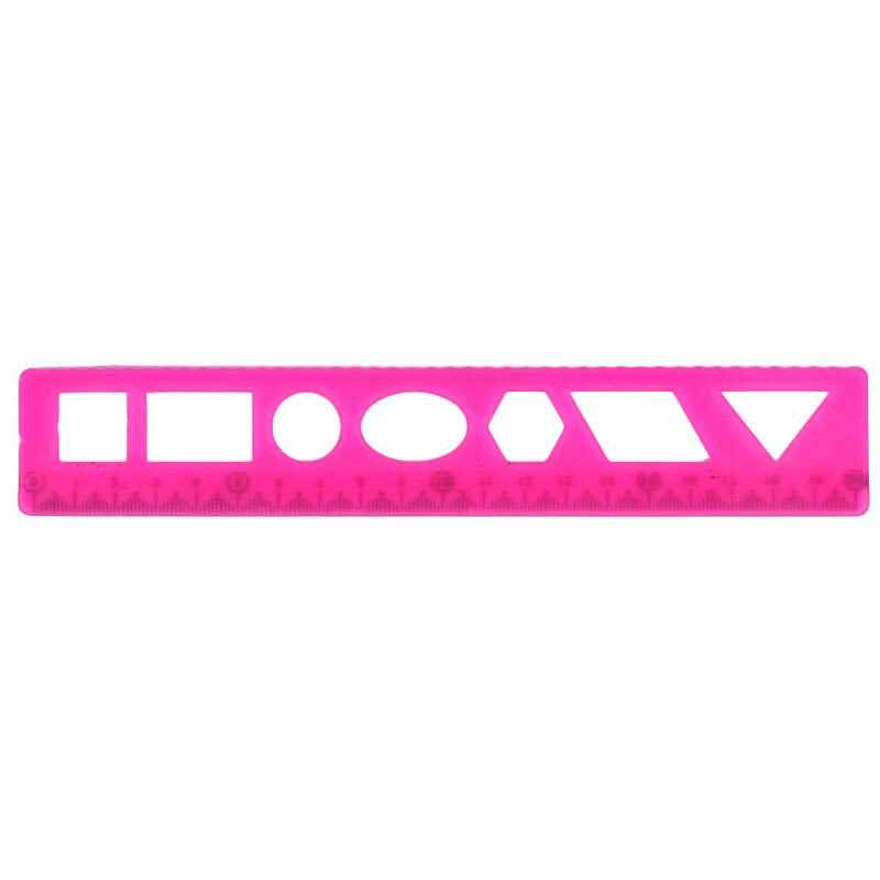 خط کش شابلون دار ژله ای 20cm کد 6