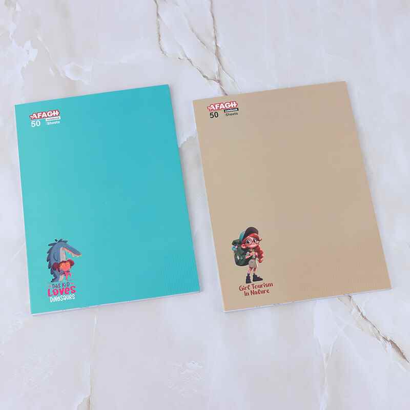 دفتر 50 برگ طرح کلاسیک آفاق کد 03