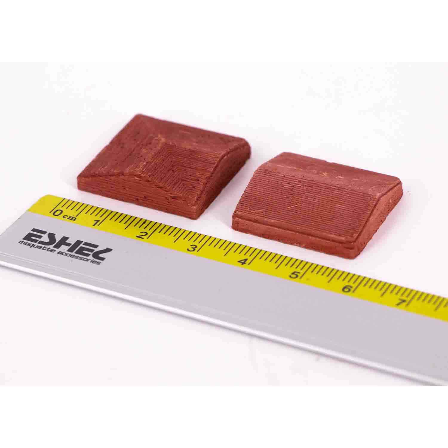 تاج دیواری وسرستون وکنج قرمزمقیاس 1-12 تعداد50عددی اشل