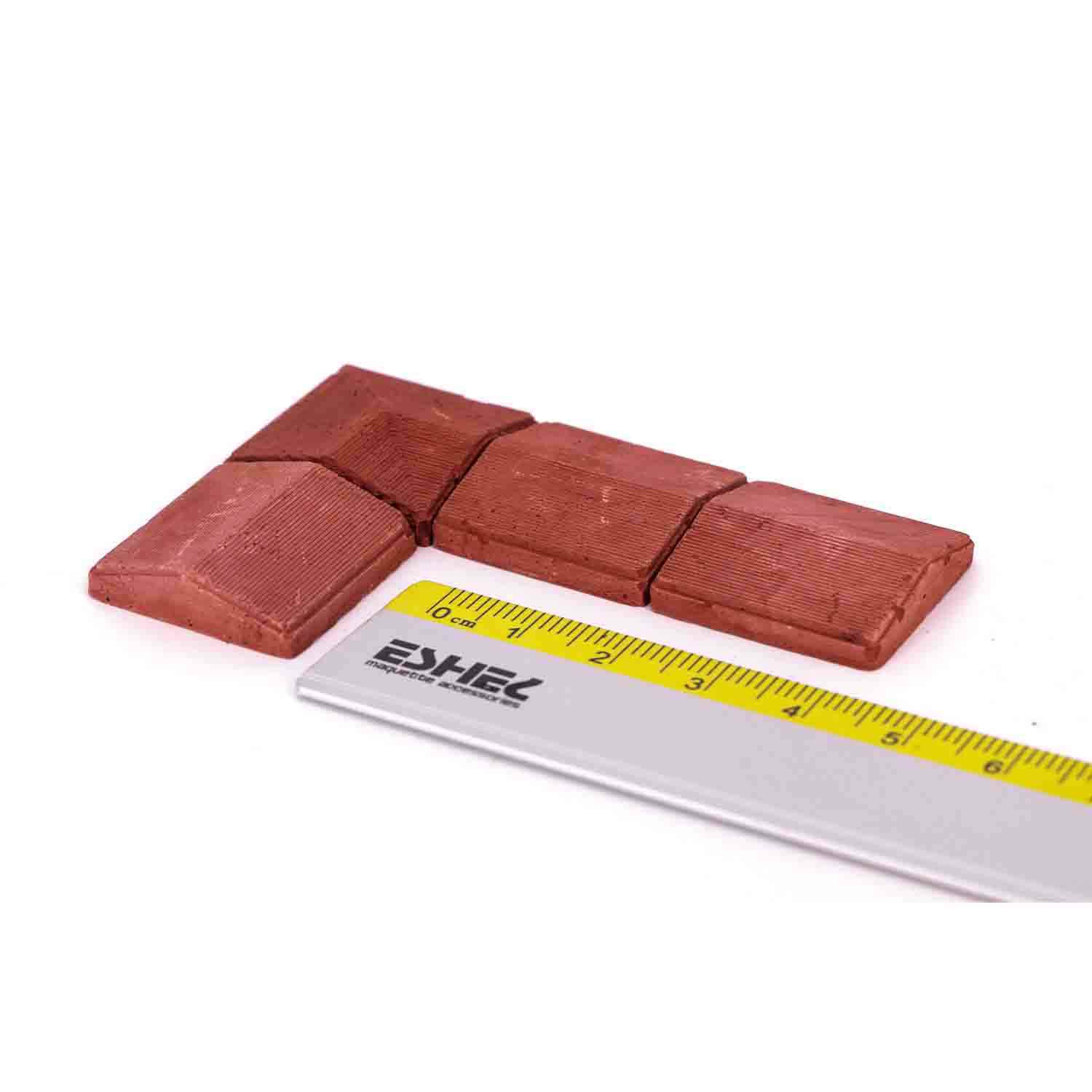تاج دیواری وسرستون وکنج قرمزمقیاس 1-12 تعداد50عددی اشل