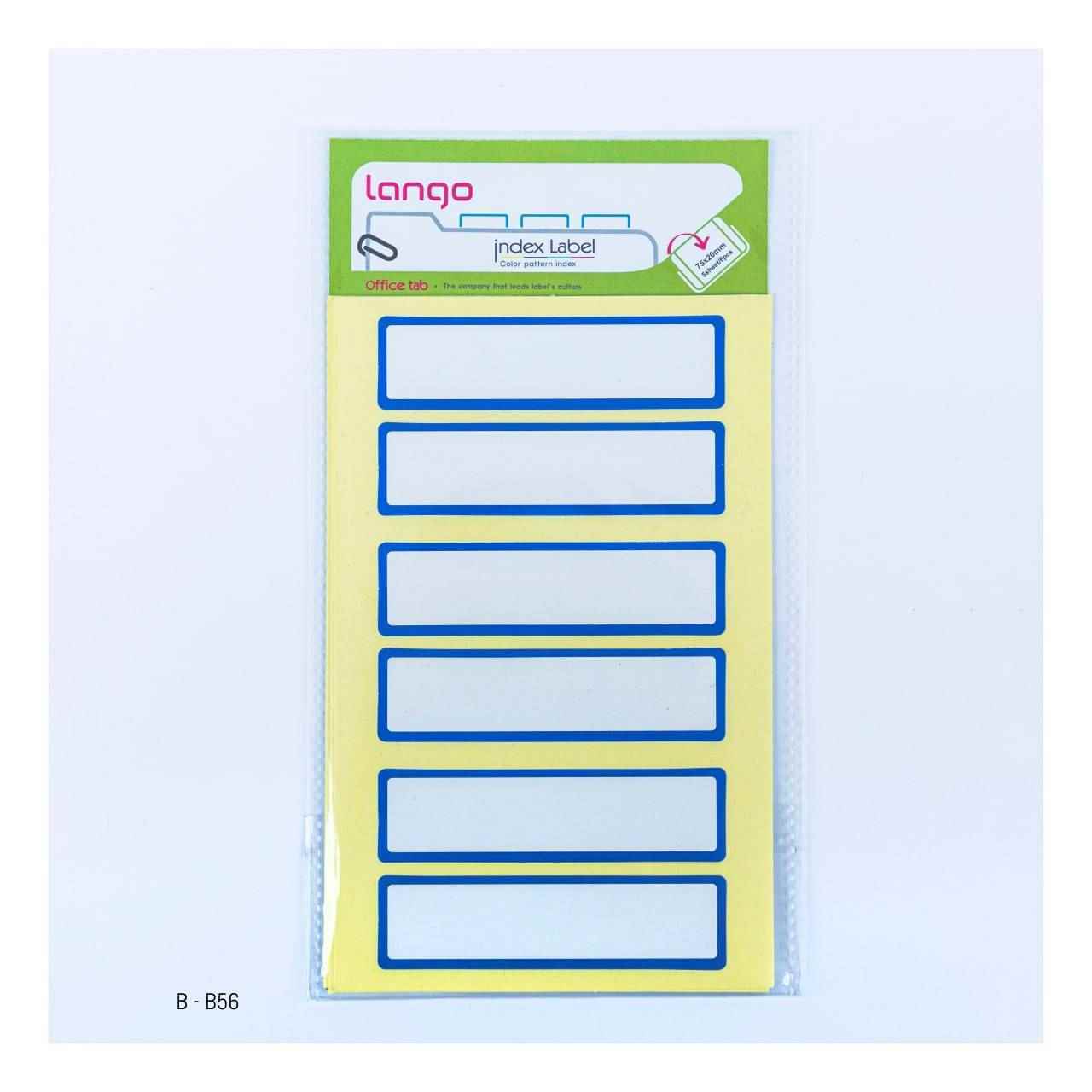 برچسب دورآبی سایز2075میلیمتر5برگی لانگوکدb-56