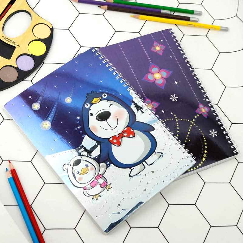 دفتر سیمی 100 برگ طرح فانتزی پاپکو papco nb-654