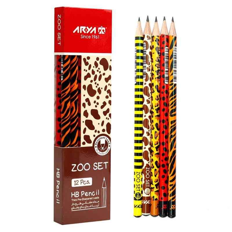 مداد مشکی طرح دار آریا arya 3045