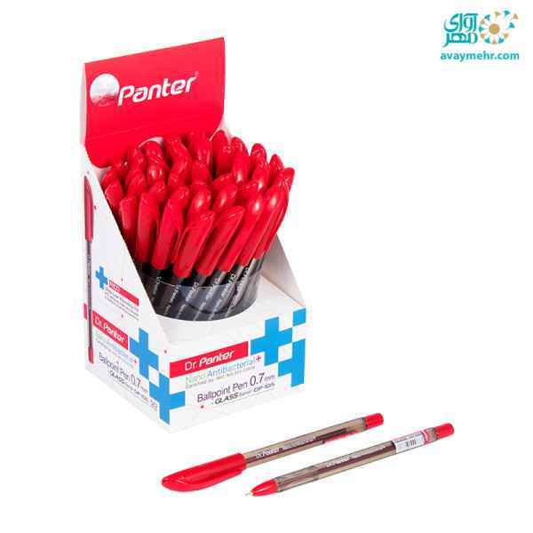 خودکار قرمز نوک 0-7 کریستال نانو آنتی باکتریال dp105 پنتر 50 عددی