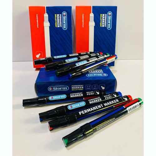 ماژیک پرمننت آبی نوک تخت hl-344891 استورم 12 عددی